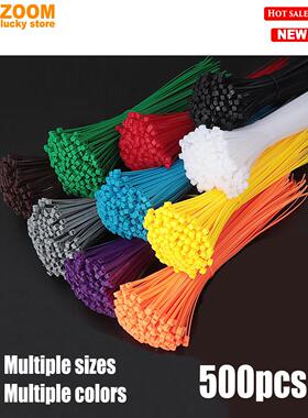 500pcs nylon cable ties Cable management Zip ties 4+6+8+10in
