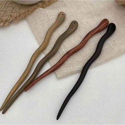 Chinese Style Elegant Wood Hair Stick For Women Girl Hairp S