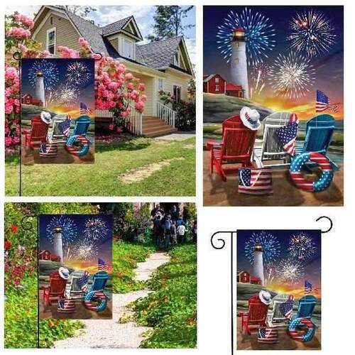 Independence Day Sandbeach Garden Flag Sandbeach Printing
