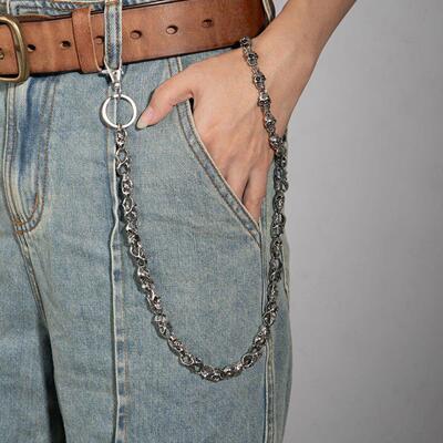 Metal skull pants chain hip-hop trend 金属骷髅头裤链嘻哈潮流