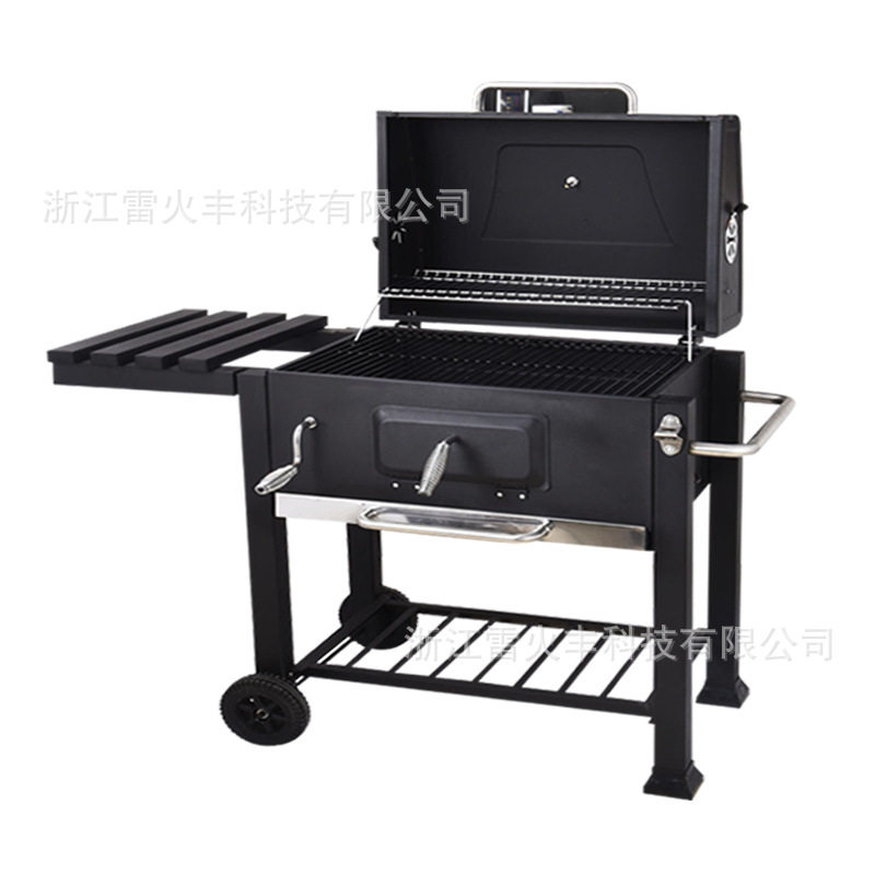 BBQ庭院大四方烧烤炉取暖炉烟熏户外木炭烧烤炉跨境专供外贸