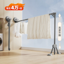 吸盘晾衣架折叠阳台伸缩晾衣杆落地强力玻璃晒被子神器室内多功能