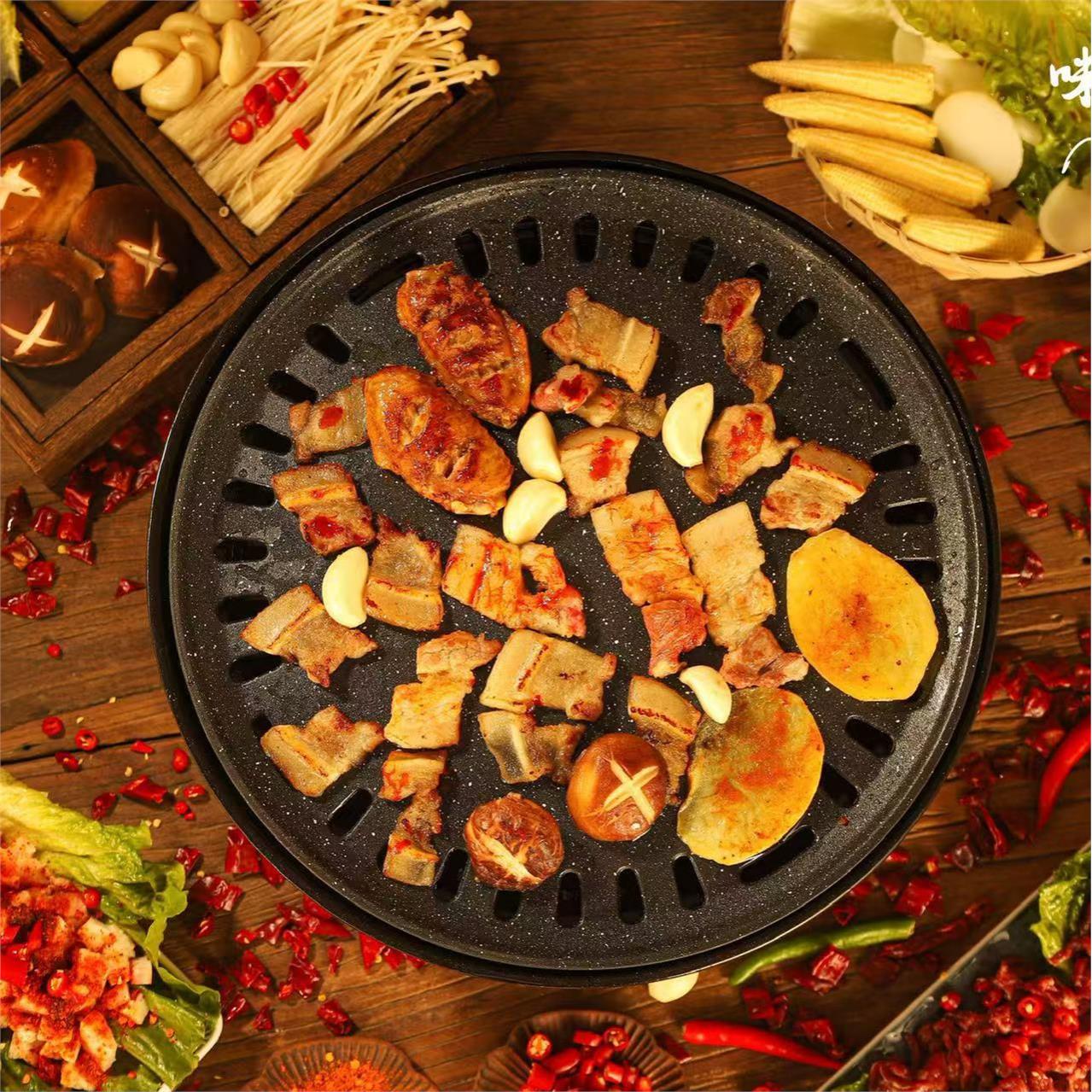 韩式圆形炭火烤肉炉家用