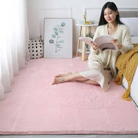 Ins-style thickened faux rabbit fur carpet, living room coffee table carpet, long velvet girl's bedroom, fully spread along the bedside tatami floor mat thumbnail 7