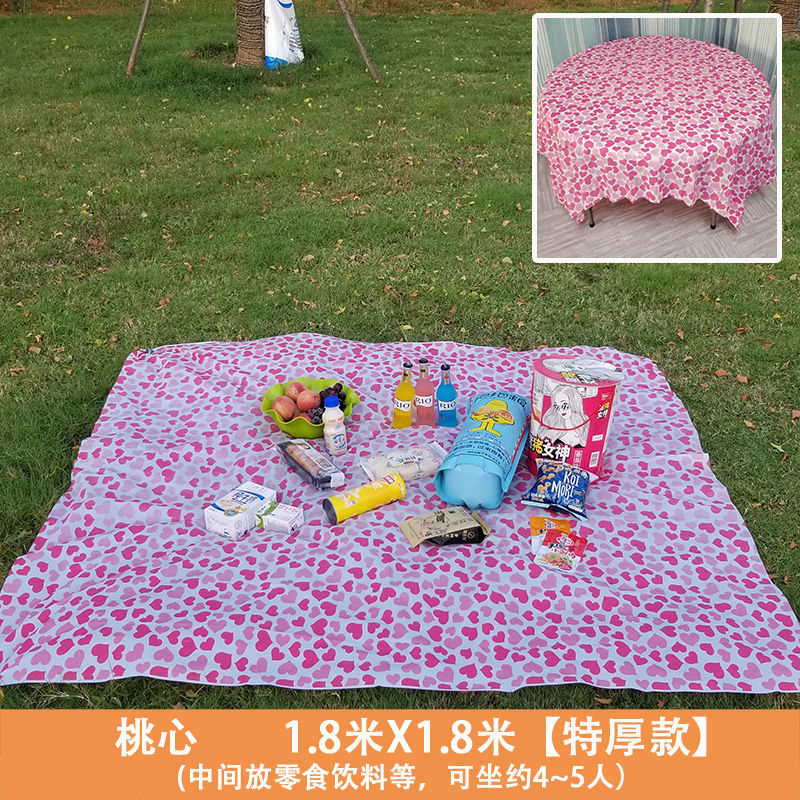 一次性野餐布烧加野餐垫 防水营厚塑料郊游p桌布 沙滩野烤台布