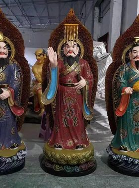 寺庙供奉四大天王神像木雕定制