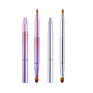 伸缩便携唇刷专业口红刷带盖凡士林化妆师晕染圆头高级唇膏晕染