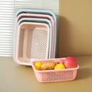 加厚方形耐用厨房洗菜盆镂空水果盆沥水篮商用饭店塑料蔬菜漏水筛