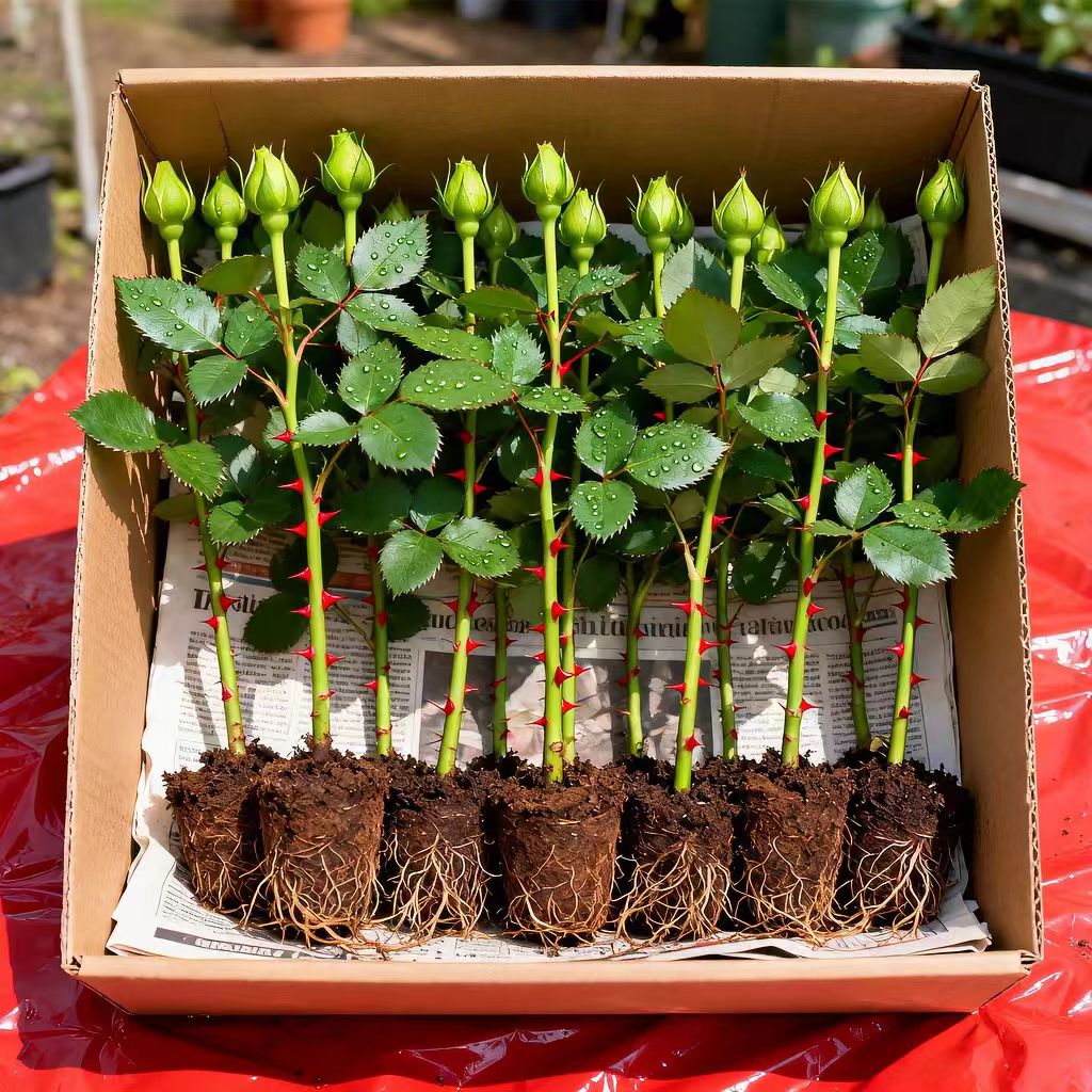 带土球根系发达月季玫瑰苗包邮图片