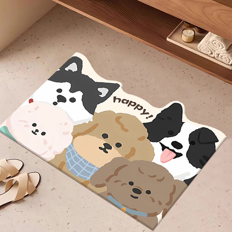 浴室地垫底部防滑吸水速干硅藻泥