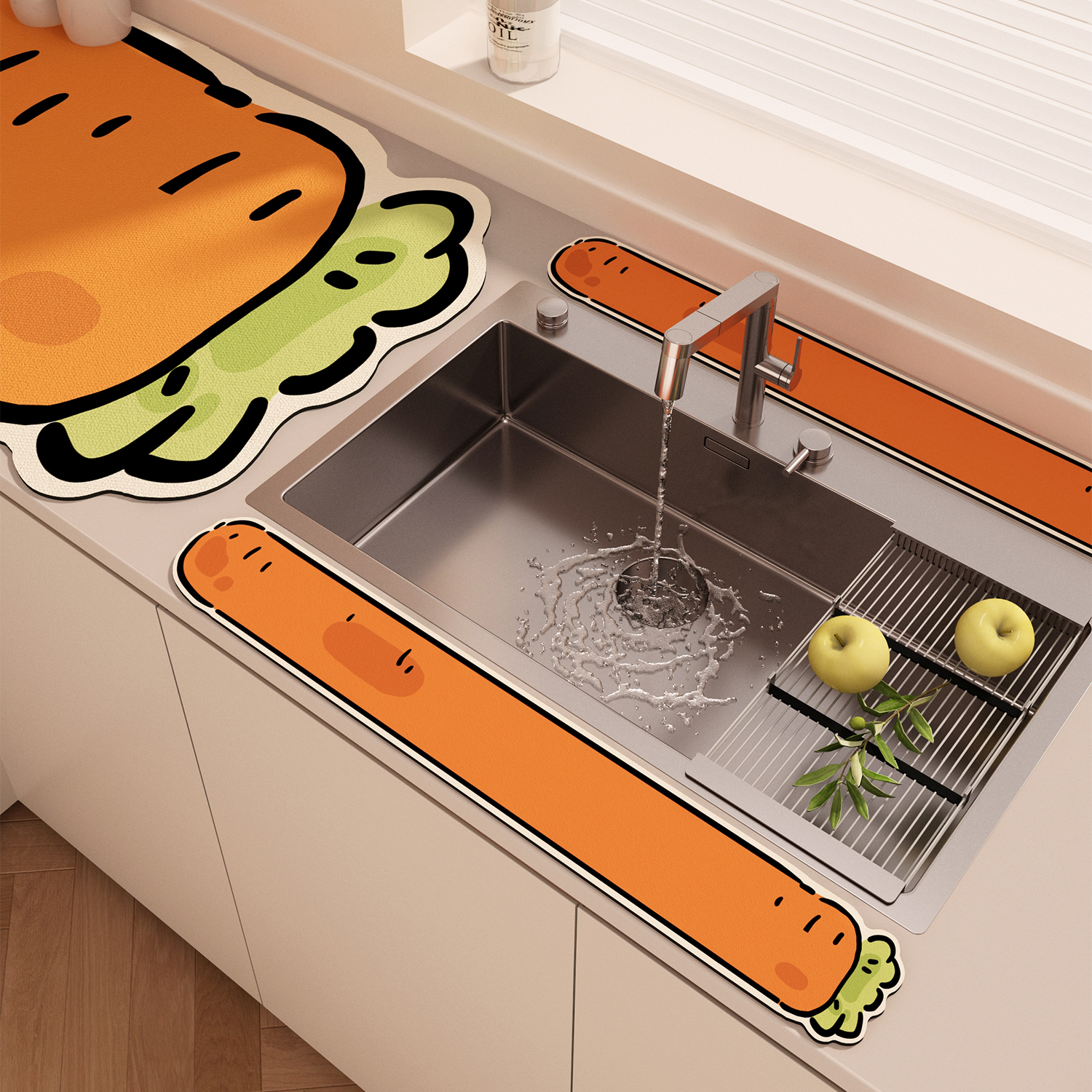 厨房台面沥水垫水槽吸水垫防溅水