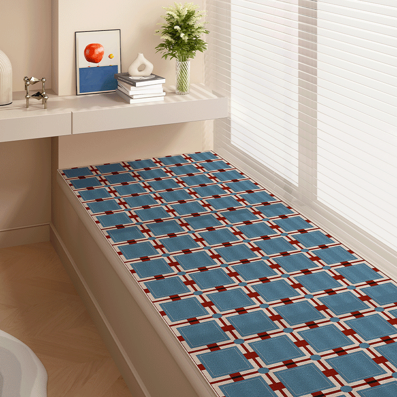 包豪斯飘窗垫窗台垫复古卧室床边毯毛绒四季通用阳台地毯书房坐垫