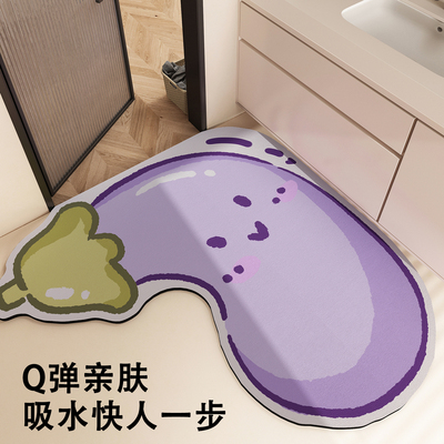 可爱浴室L型转角防滑吸水垫