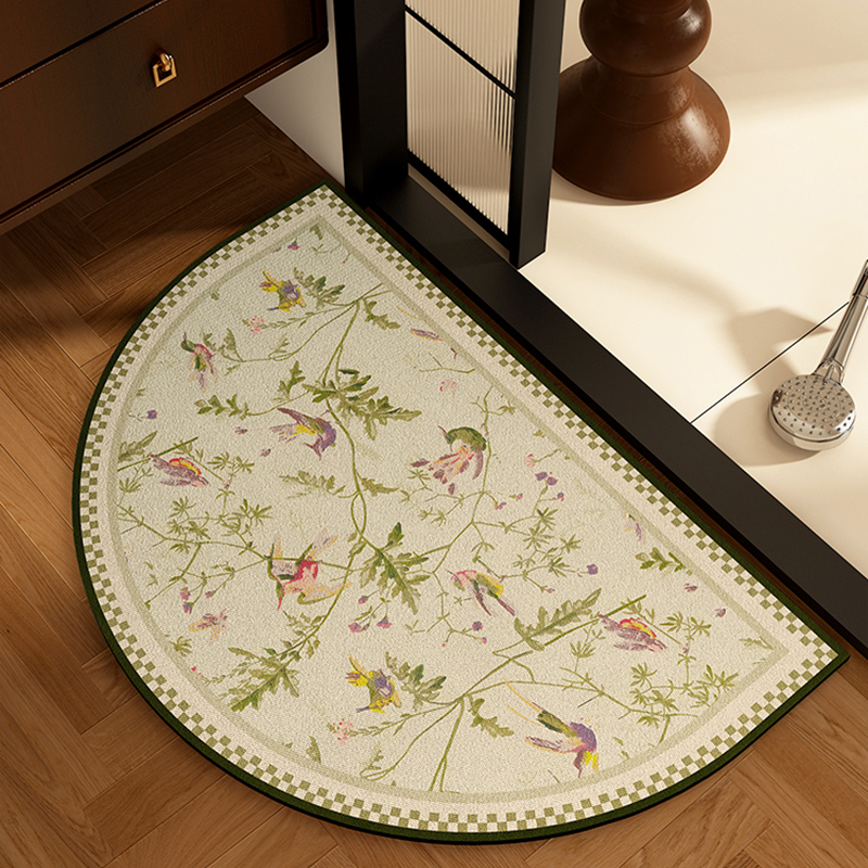 半圆形卫生间吸水地垫浴室厕所门口硅藻泥脚垫子速干防滑地毯家用