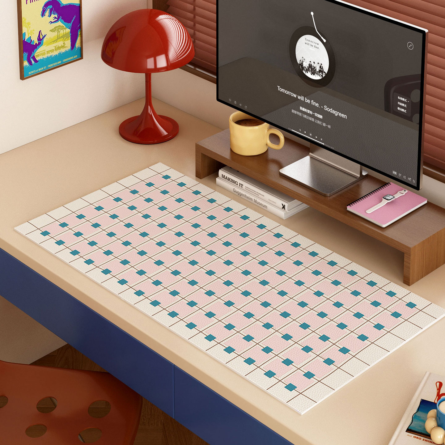 办公桌垫电脑鼠标垫一擦即净皮革