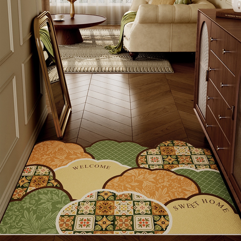 美式入户门地垫皮革可擦免洗门垫