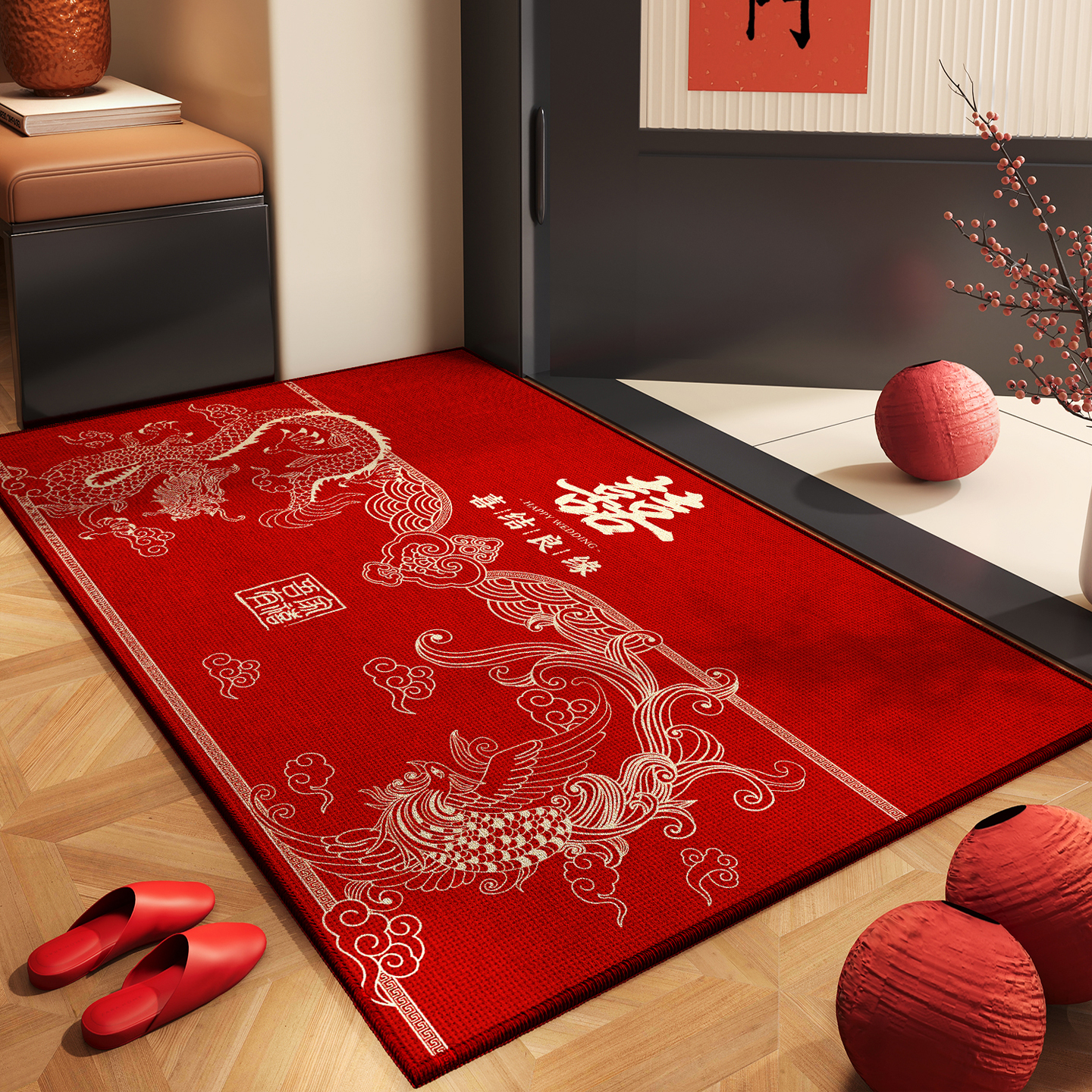 比利时绒结婚喜庆入户门地垫
