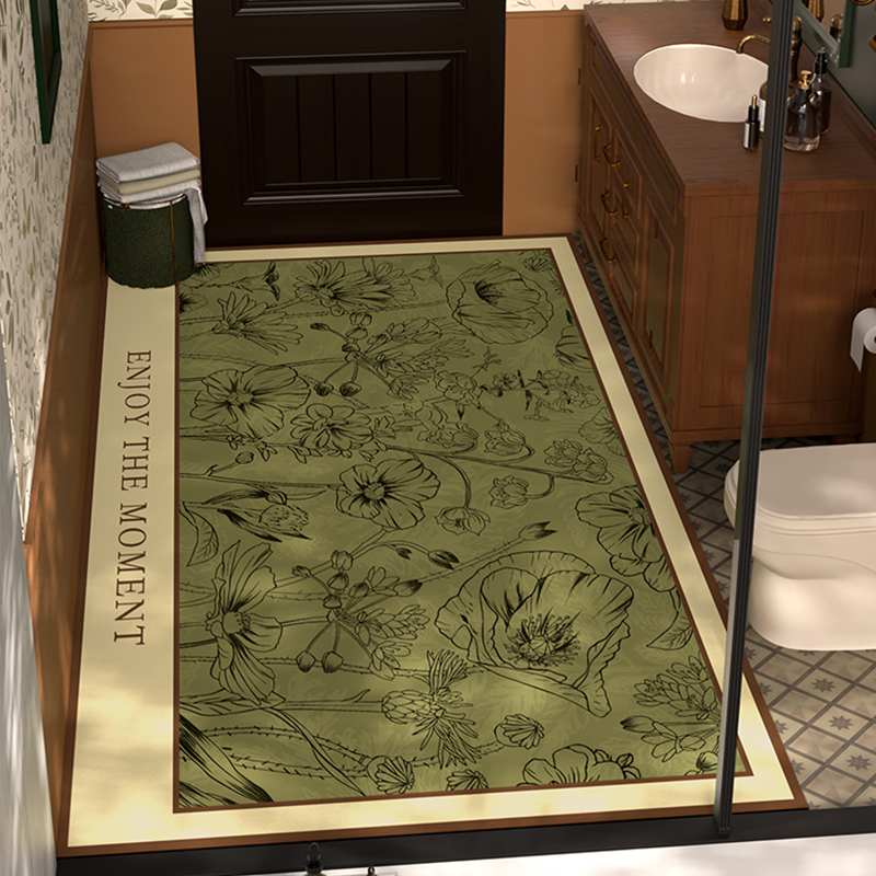 美式风卫生间地垫吸水速干防滑