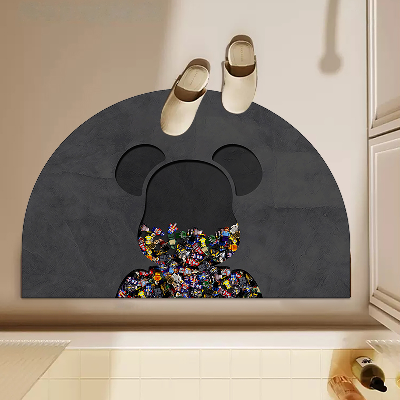 潮牌卫生间地垫浴室浴缸吸水脚垫厕所门口防滑垫洗手间防潮地毯