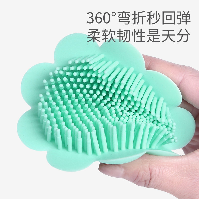 婴儿硅胶洗头刷去头垢新