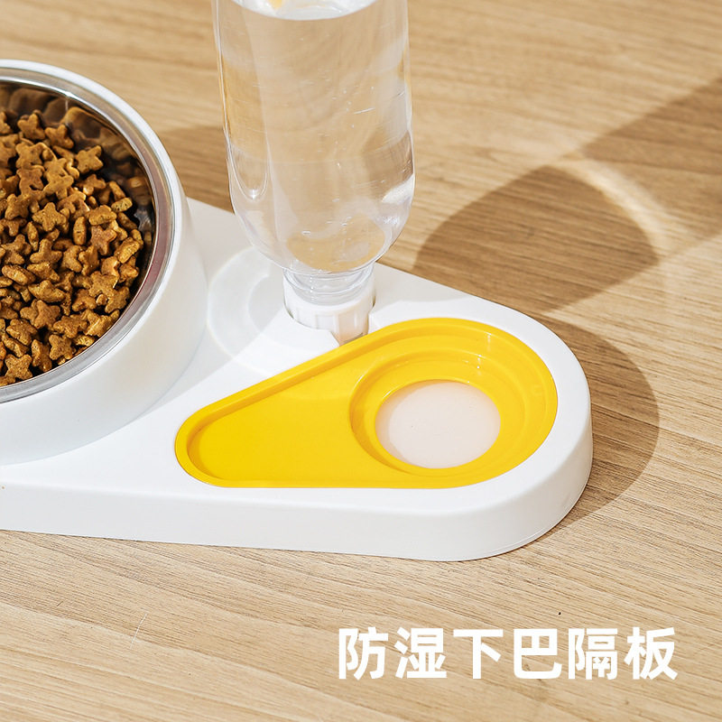 猫碗狗碗防打翻自动喂食