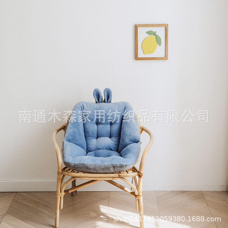 秋冬可爱兔耳朵贝壳坐垫