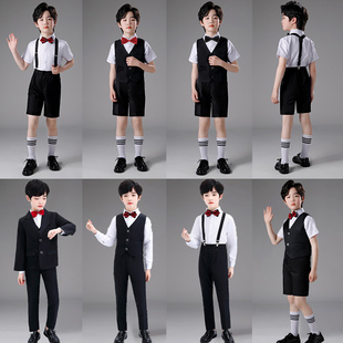 男童套装2025夏季新款童装儿童短袖领带白衬衫毕业礼服学院风夏装