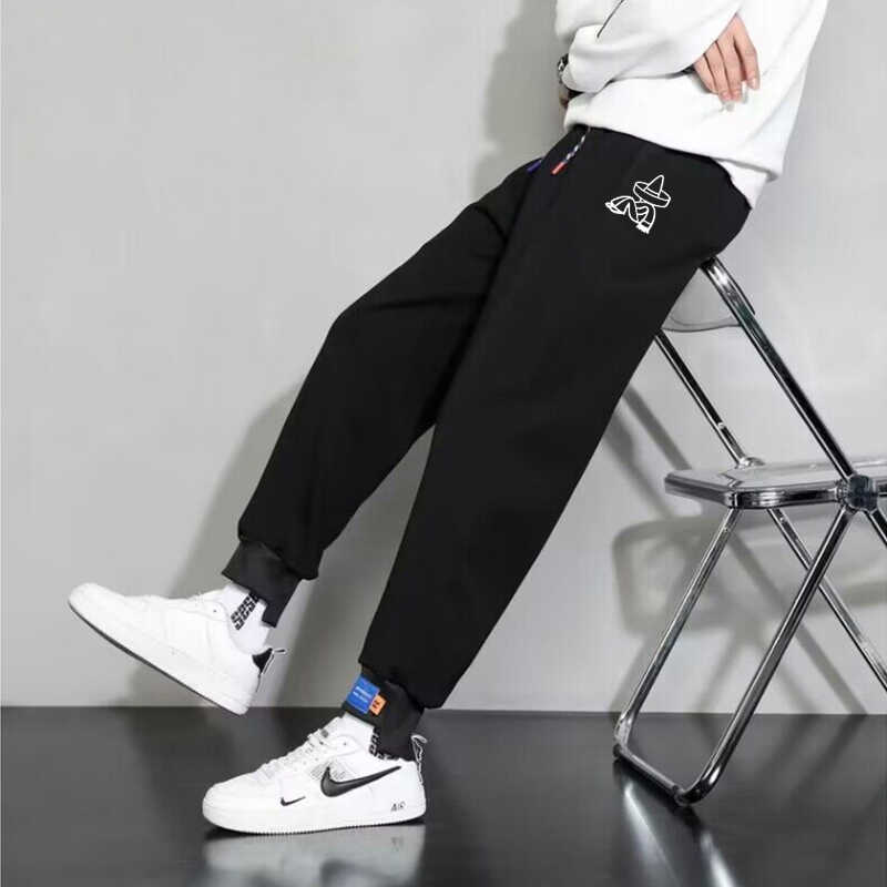 稻草人运动男潮流秋冬男士长裤纯棉大码卫裤休闲裤加绒加厚束脚裤