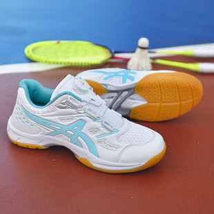 厂家现货跨境羽毛球鞋学生比赛训练鞋男款网面透气耐磨网球鞋