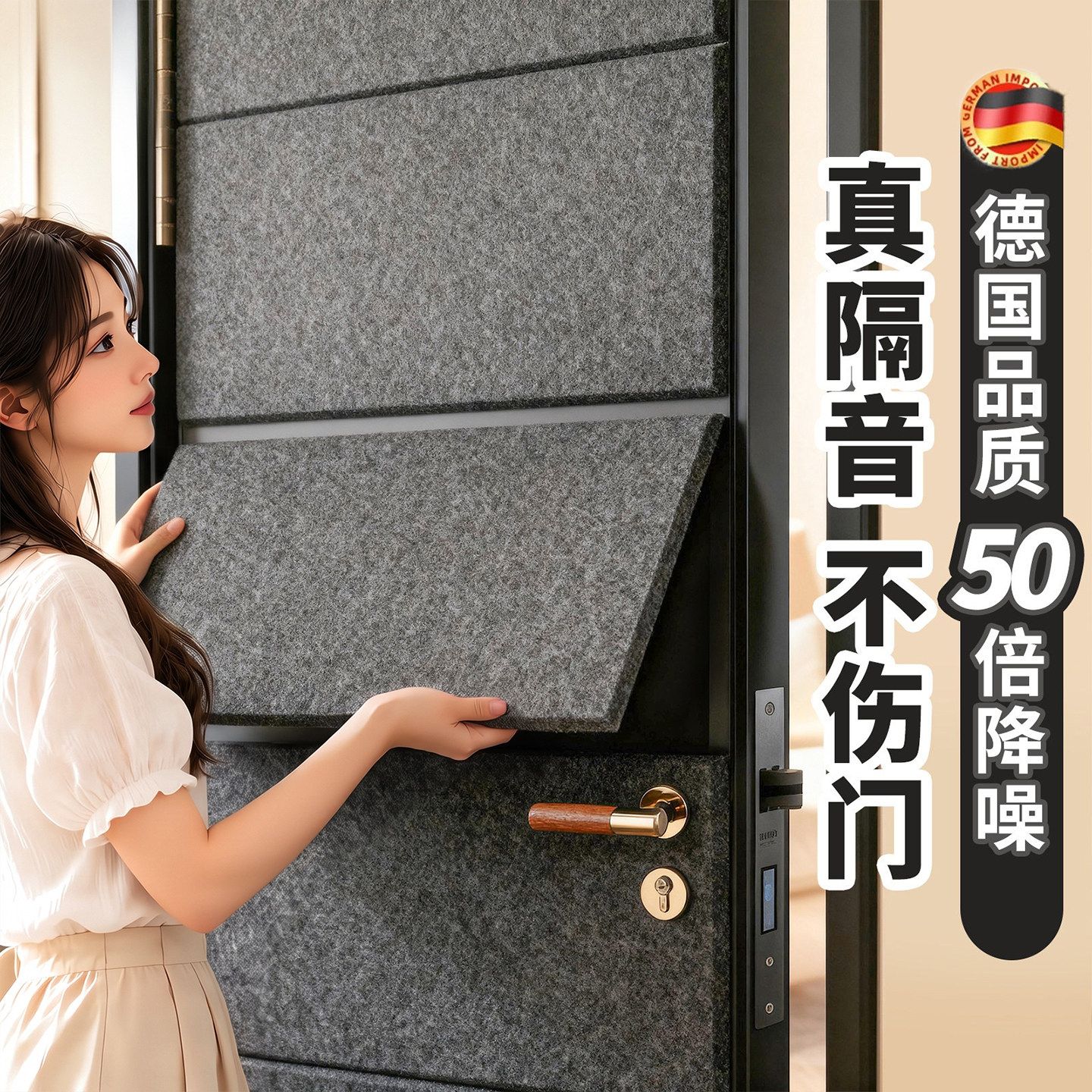 隔音板卧室隔音棉毡超强消音神器吸音棉板家用阻尼墙面贴降噪门贴