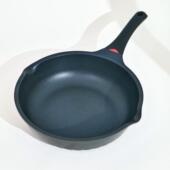 家用多用平底深煎锅 出外贸 28CM蓝钻不粘锅 燃气电磁炉通用