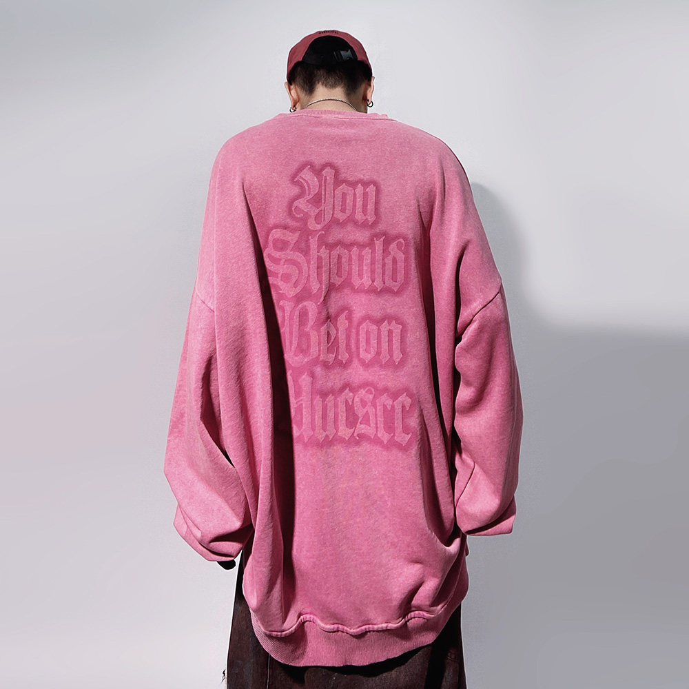 UUCSCC嘻哈潮牌美式复古水洗做旧套头圆领卫衣宽松vintage上衣男,男装,卫衣,淘宝优惠券,粉丝福利购,淘宝优惠卷