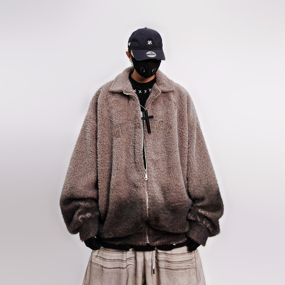 嘻哈潮牌马海毛毛衣针织衫