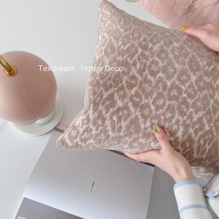 TEXDREAM态度 现代轻奢豹纹抱枕样板间名宿床上靠垫抱枕套含芯