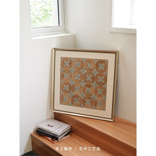 【四叶草丹麦进口牛皮挂画】TEXDREAM态度意式轻奢装饰画复古挂画