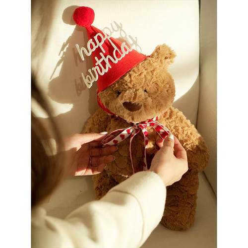 态度巴塞罗熊圣诞丝带礼物公仔