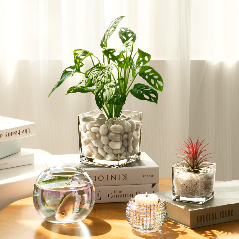 视远艺术玻璃百搭场景花瓶不挑花