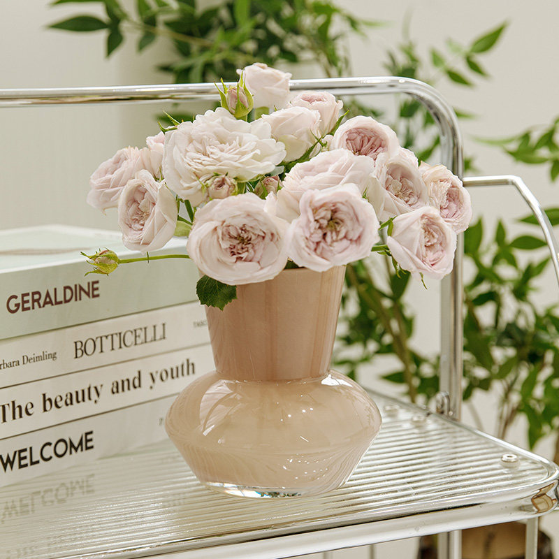 复古小众ins风水红瓷粉贝塔花瓶客厅餐桌琉璃花瓶插花摆件小装饰,家居饰品,花瓶,淘宝优惠券,粉丝福利购,淘宝优惠卷