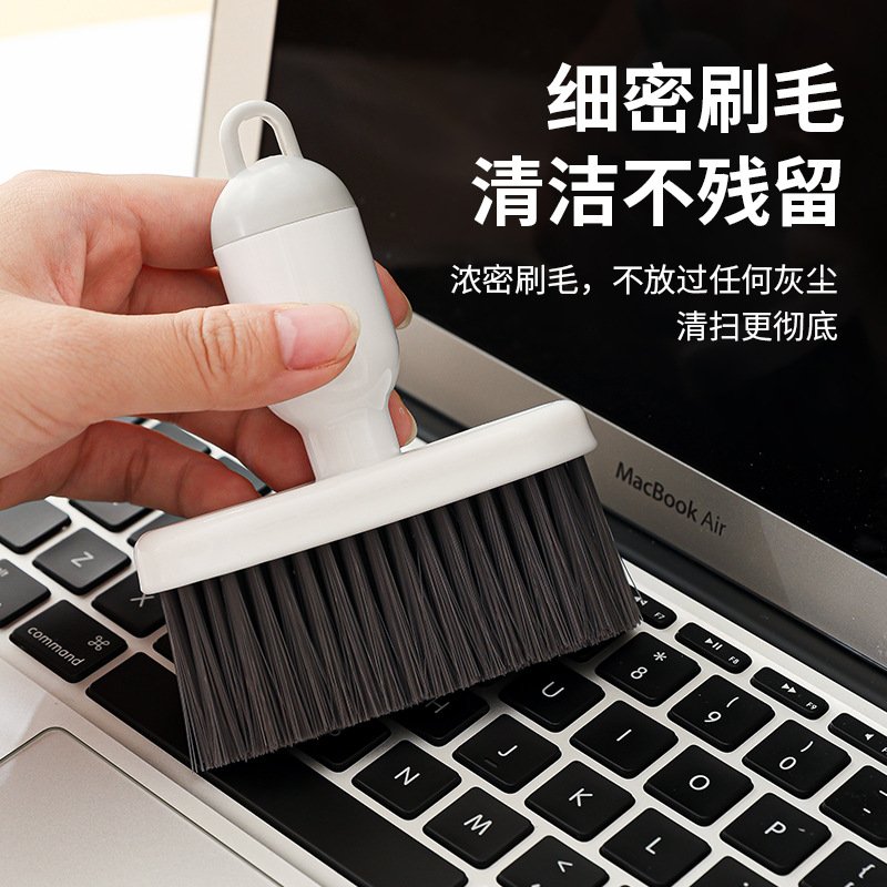 进口多功能二合一键盘清洁刷桌面小扫帚电脑键盘刷窗台缝隙除尘软
