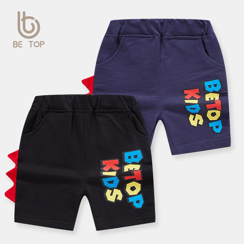 儿童五分裤betop字母印花休闲男