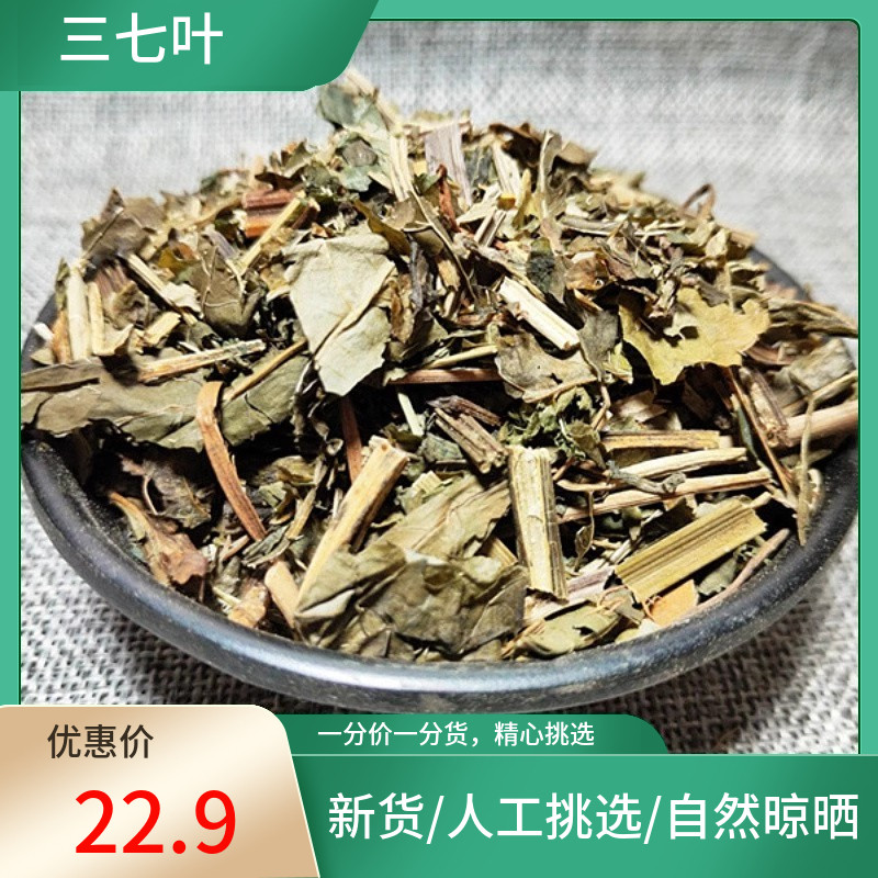 三七叶子云南文山田七干叶子新鲜干花三七叶子现货500g包邮