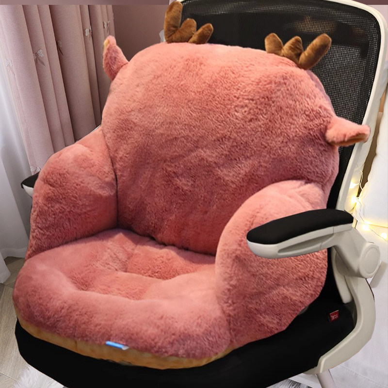 办公室护腰靠枕椅子毛绒靠背垫腰部久坐腰垫座椅一体坐垫靠垫腰枕,居家布艺,腰靠垫,淘宝优惠券,粉丝福利购,淘宝优惠卷