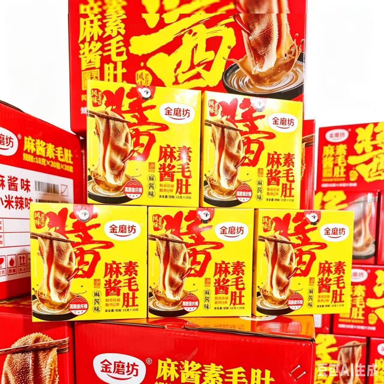 金磨坊麻酱素毛肚脆爽爆肚脆小包装休闲零食小吃18g包邮