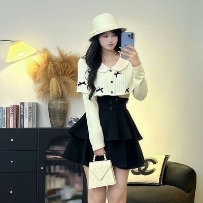 【京洛佳人】2025胖mm时尚套装秋冬慵懒风中长款休闲千金风秋季女