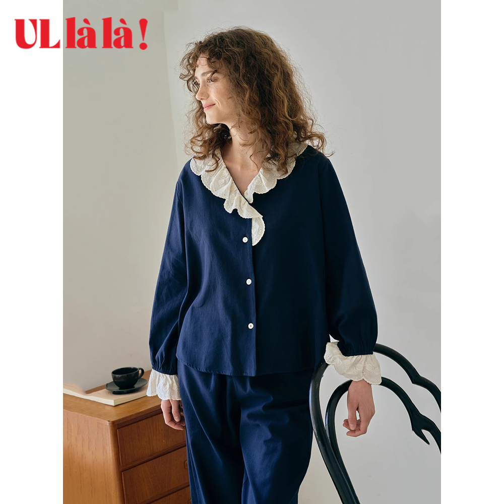 ULLALA女纯棉开衫家居服韩国进口