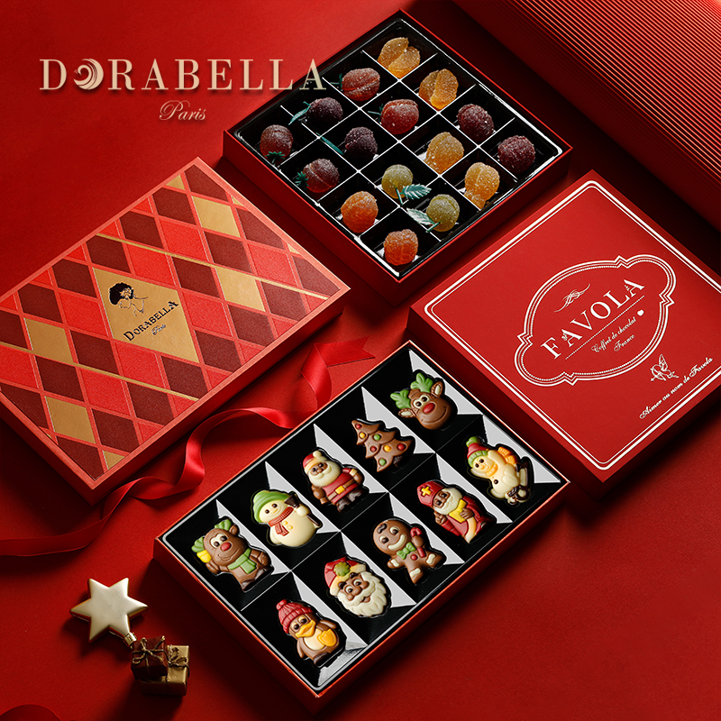 水果软糖礼盒装送女生朋友男孩进口巧克力儿童零食圣诞节伴手礼物