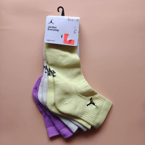 Nike/耐克Jordan男子休闲舒适透气篮球运动袜三双装DX9655-908