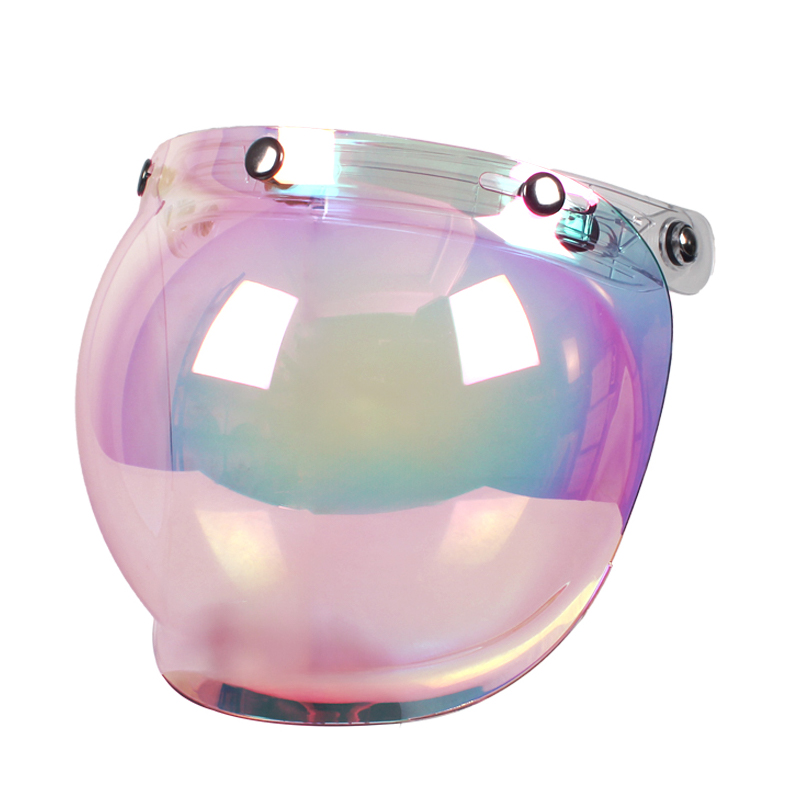 复古头盔挡风眼镜安全帽防风镜片骑行头盔镜片挡风防晒镜片面罩