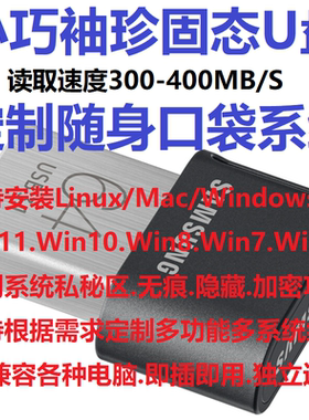 袖珍固态U盘WindowsToGo/WTG便携USB插用Win7/8/10/11/XP无痕系统
