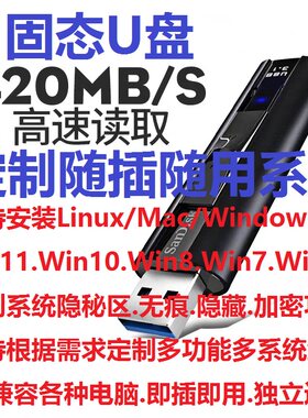 固态U盘定制WTG/windowsToGo移动便携无痕usb系统WinXP/7/8/10/11